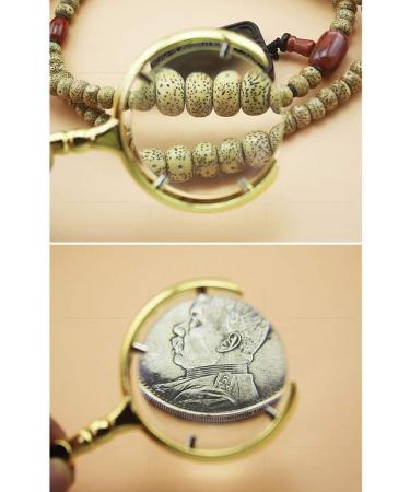 Magnifying Glass High-Definition Handheld Magnifying Glass Bronze Metal 10 Times Advanced Reading Magnifier All Metal Magnifying Glass High Magnification Magnifying Glass Made in China - Buy Online on GoSupps.com