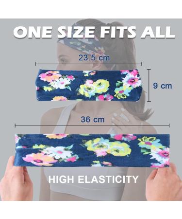 Beister Sports Headbands for Men & Women - 5-Piece Non-Slip Workout Hair Bands for Yoga Running Cycling & Basketball - Highly Stretchy & Wicking Mixed Color 06 - Buy Online on GoSupps.com