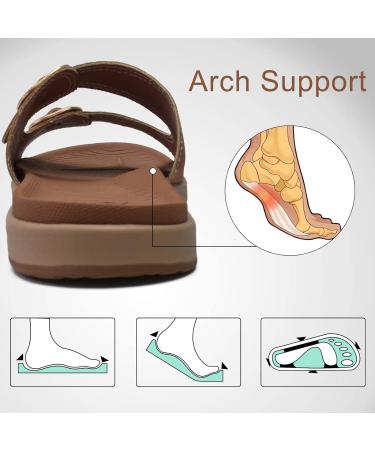 COFACE Women's Orthotic Slides - Comfortable Plantar Fasciitis Support Sandals - Buy Online on GoSupps.com