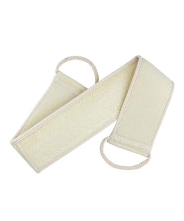 Luffaswamm Luffa scrubber peeling/exfoliating luffa sponge luffa back belt body peeling sponge shower and bathing tape back scrubber sponge massage band - beige household items