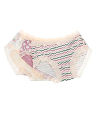 Orfofe 4 pieces printed breathable briefs gift for women women women pants women low waist printed briefs women briefs women