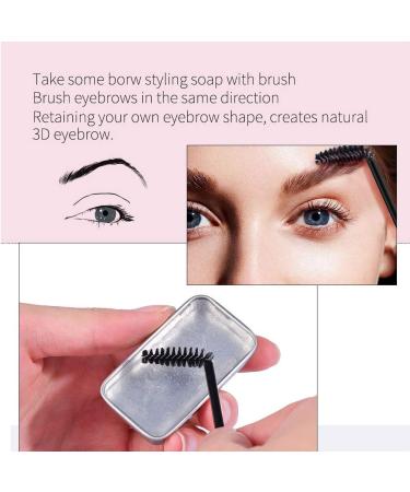 Sonew Colorless Eyebrow Soap Kit - 3D Makeup Gel & Brushes for Durable Fashionable Eyebrows | Eyebrow Styling Soap & Gel Wax - Buy Online on GoSupps.com