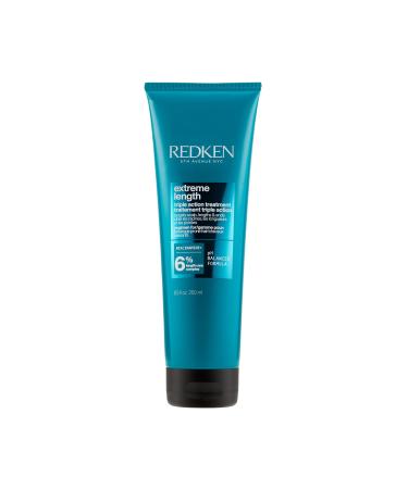 Redken Extreme Length Treatment Mask | Rinse-Out Hair Mask with Biotin & Castor Oil | For Hair Growth | 8.5 Fl Oz