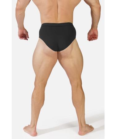 Jed North Men's Classic Bodybuilding Posing Trunks - Midnight Black Competition Suit Shorts for International Shipping - Buy Online on GoSupps.com