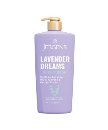 Jergens Shea Fusion Lavender Dreams Body Lotion Moisturizer with Shea Butter & Vitamin E 14 Fl Oz
