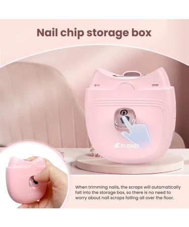 Electric Nail Clipper Electric Nail Trimmer Suitable for Children Adults and Elderly Automatic Nail Clipper with 2 Adjustable Speeds Nail Clippers with LED Light and Chip Storage Box Zjd-pink01 - Buy Online on GoSupps.com