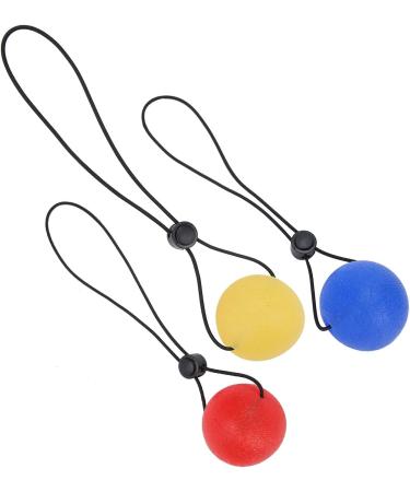 Secure Stress Balls on a String 3 Pieces Hand Exercise Balls - Ideal for Stress Relief Strengthening Hand Training Elderly Rehabilitation Training & Massage Silicone Squeeze Balls - Buy Online on GoSupps.com