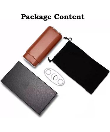 Cigar Case for Men Portable Travel Case Cedar Wood Cigar Humidor with Cigar Cutter Cigar Box Hold 3 Cigars - Buy Online on GoSupps.com