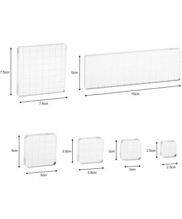 Suwimut 12-Piece Acrylic Stamp Blocks Set for Scrapbooking & Card Making | Clear Stamping Tools with Grid Lines - Assorted Sizes - Buy Online on GoSupps.com