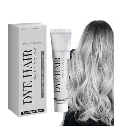 Cr me Colorante For Cheveux Gris - Couleur Naturelle Longue Dur e Facile Appliquer Et Rincer Formule Nourrissante Des Brillants Coloration Sans Ammoniaque(1PCS)