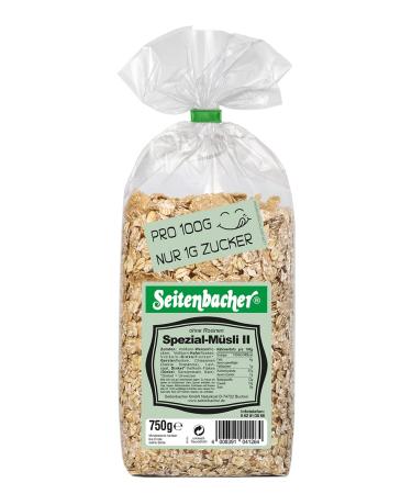 Seitenbacher Special Muesli 2 I with Chia I Whole Grain I No Added Sugar I No Added Fat I No Raisins I (3 x 750 g)