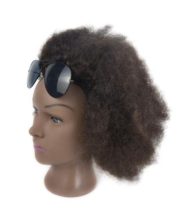 Styling Head for Afro Hair - 25cm 100% Real Hair | Professional Hairdresser Tool with Free Clamp - Shop Now! - Buy Online on GoSupps.com