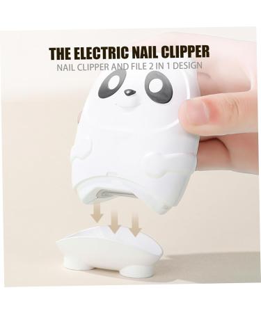 Electric Nail Clippers 2 in 1 Automatic Anti-Pinch 500mAh Panda Shape Type-C Low Noise Portable Fingernail Cutter and File Trimmer - Buy Online on GoSupps.com