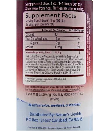 SeaAloe Liquid Whole Food - 32 Ounces | Powerhouse of Nutrients - Buy Online on GoSupps.com