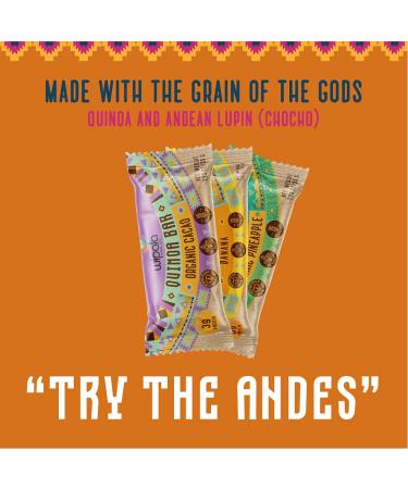 Wipala Protein Bars - Vegan Gluten-Free Nut-Free Non-GMO - 12 Pack Variety with Quinoa & Andean Lupin | International Shipping Available - Buy Online on GoSupps.com