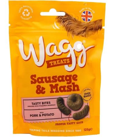 Wagg Dog Treats Bundle Sausage & Mash Steak & Chips Bacon Roll Ham & Cheese Toastie Training Treats for Puppy - Buy Online on GoSupps.com