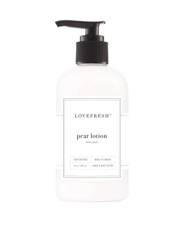 All Natural Hand + Body Lotion | Non-Greasy Paraben-Free Clean Beauty Lotion (Pear) (8 fl oz | 240 ml)