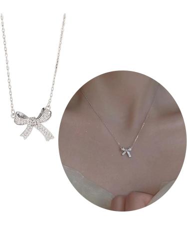 KUAIYIJU Butterfly Necklace with Rhinestone Bow - Stylish Gold Accessory for Women & Girls - International Shipping - Buy Online on GoSupps.com