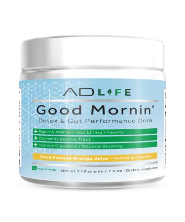 Project AD Life Good Morning Drink  Detox and Performance Drink  Naturally Flavored  Formulated with L-GLutamine  Apple Cider Vinegar  L-Glycine and Aloe Vera (24 Servings  Fresh Pressed Orange Juice)