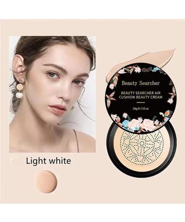 CC Cream Foundation with Mushroom Head Air Cushion BB Cream for Flawless Makeup - Light White - Buy Online on GoSupps.com