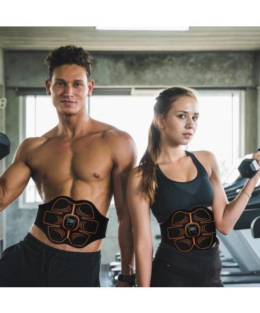 Lupatdy Abdominal Muscle Trainer | EMS Massage Belt with USB Charging | 10 Modes & 30 Intensity Settings | Unisex Muscle Stimulator for Effective Abdominal Training - Buy Online on GoSupps.com