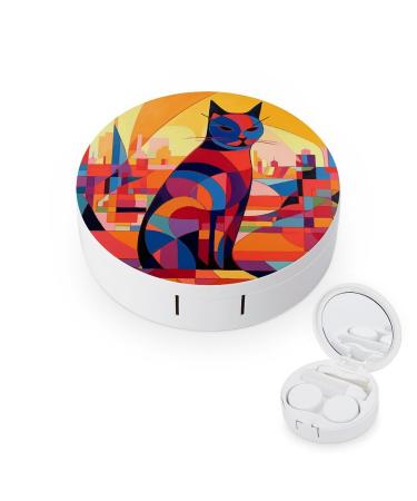Contact Lens Case Drawing Animals Portable Travel Contact Lens Box Contact Lens Storage Box