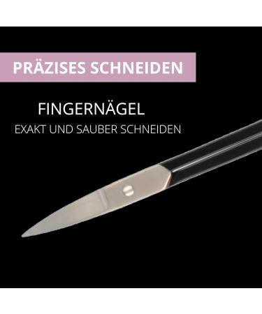 Parsa Beauty Lov.U Nail Scissors - Precision Stainless Steel Nail Cutter for Fingernails & Toenails (Black) - Bent Design for Optimal Use - Buy Online on GoSupps.com