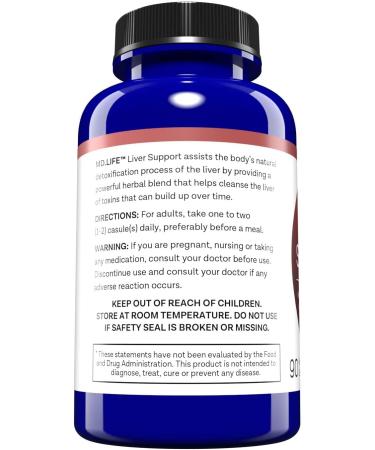 MD.LIFE Liver Support - Supplement with Artichoke, Dandelion, Milk Thistle & Proteolytic Enzymes 90 Count - Buy Online on GoSupps.com