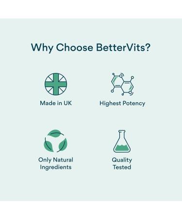 Bettervits Ashwagandha | KSM-66 | High Strength 800mg | with B-Vitamins | Anxiety Mood & Stress - Buy Online on GoSupps.com