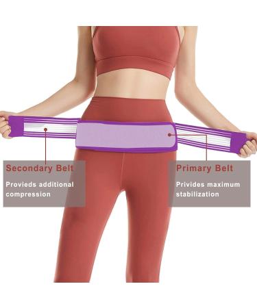 Aizuoni Trochanter Girdle for Women | SI Joint Hip Belt | Relief for SI Joint Pain & Anti-Slip Pelvic Support Lila - Buy Online on GoSupps.com