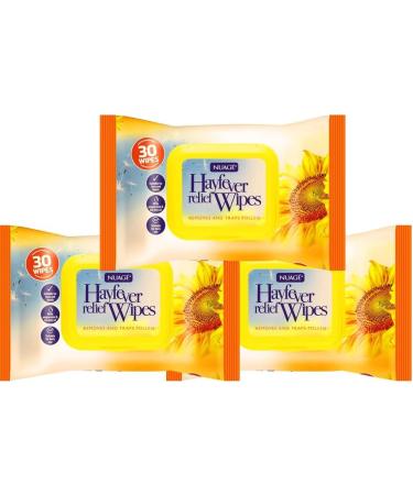 Nuage Hayfever Allergy Relief Wipes | 3x30 Wipes | Traps Pollen, Home Remedy - Buy Online on GoSupps.com