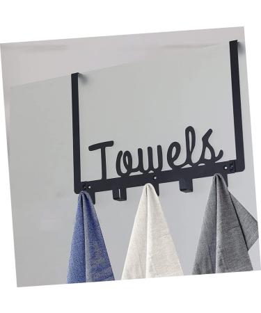WOONEKY Nail- Coat Hook Wall Hooks for Coats Over Door Towel Rack Cabinet Hanger Towel Hook Black Metal - Buy Online on GoSupps.com