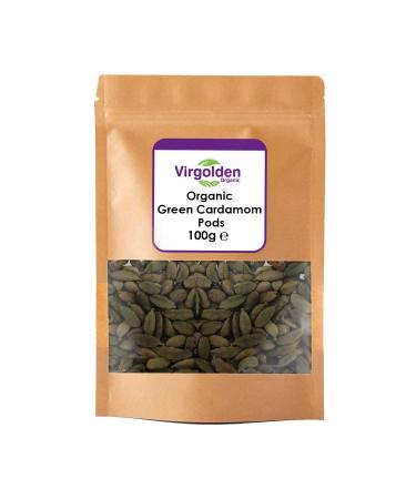 Organic Green Cardamom Pods 100g by Virgolden Organic