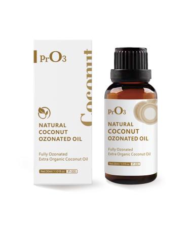 Fully Ozonated Coconut Oil-100% Pure Ozone Oil-1 OZ-Glass Bottle-Organic Natural for Skin Care Essence Oil- Rich in Reactive Oxygen