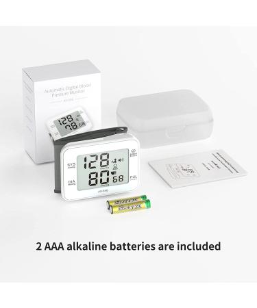 Wrist Blood Pressure Monitor with Voice Broadcast & Large Display Screen - Automatic BP Cuff with Irregular Heartbeat Indicator - 180 Readings Memory - Carrying Case - Buy Online on GoSupps.com