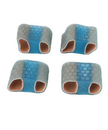 Saluaqui 4-pack toe separator corrector prevents overlap reduced complaints practically reusable for hallux valgus overlapping toes (l) l l