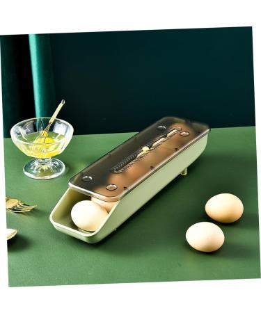 GLEAVI 2pcs Egg Storage Box Refrigerator Egg Drawer Eggs Egg Drawer for Refrigerator Egg Tray Crisper Green 33x9.2cm - Buy Online on GoSupps.com