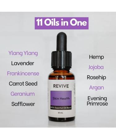 Revive Essential Oils Skin Health Essential Oil Blend - 100% Pure Therapeutic Grade for Diffuser Humidifier Massage & Aromatherapy - Perfect for Skin & Hair Care - Buy Online on GoSupps.com