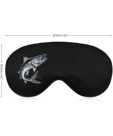 Ocean Blue Fish Spanish Mackerel Wahoo Soft Sleep Mask | Adjustable Eye Mask for Light Blocking - Ideal for Men & Women - Buy Online on GoSupps.com