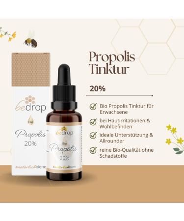 Organic Propolis Drops 20% - High Dose Pure Propolis Extract - Organic Quality No Additives - 30ml from Beekeeper - Buy Online on GoSupps.com