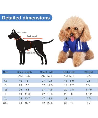 Cozy Dog Sweater for Small Dogs | Cute Cotton Hoodies & Coats in Dark Blue & Red - Warm Puppy & Cat Apparel XL - Buy Online on GoSupps.com