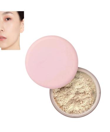 Allaura Beauty Pink Setting Powder Waterproof Oil Control Setting Powder Pink Blurring Powder Natural Nude Makeup Cosmetics Suitable for All Skin Tones 2#