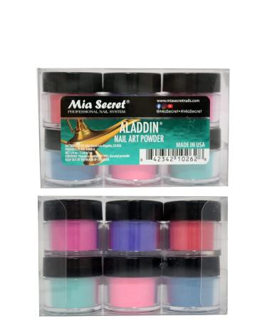 Mia Secret Professional Nail System ALADDIN Collection Nail Acrylic Powder 6 Count