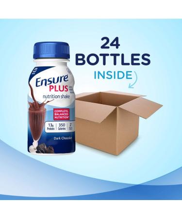 Ensure Plus Nutrition Shake 24 Count - 16g Protein Meal Replacement Shakes, Rich Dark Chocolate - 192 Fl Oz - Buy Online on GoSupps.com