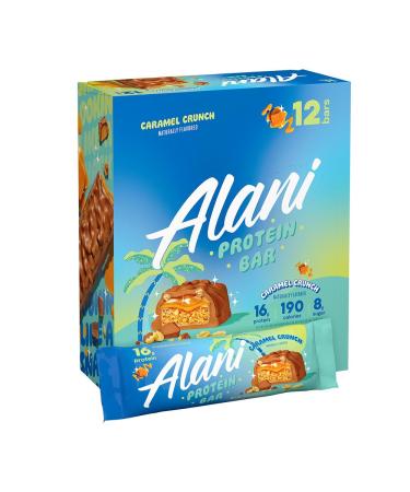 Buy Alani Nu Caramel Crunch Protein Bars - 16g High Protein Gluten-Free Low-Sugar & Low-Carb Snacks - 12 Individually Wrapped Bars for Healthy Living - Buy Online on GoSupps.com