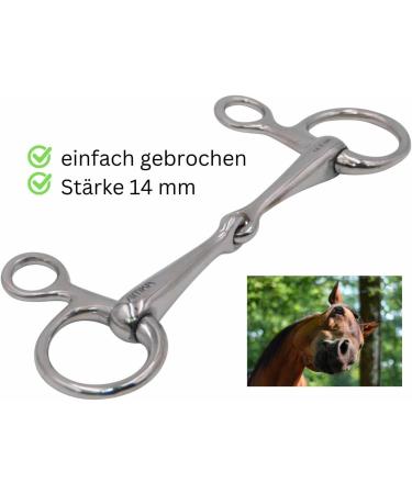 AMKA Baucher Bridle with Solid Single Jointed Bit - 14.5 inch | International Shipping Available - Buy Online on GoSupps.com