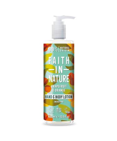 Faith in Nature Natural Grapefruit and Orange Hand and Body Lotion Energying Vegan and Cruethy Free No Sls or Parabens 400 ml Grapefruit & Orange 400 ml (1 Pack) - Buy Online on GoSupps.com