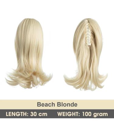 Beach Blonde Curly Ponytail Extension - 12 Inch Synthetic Hairpiece for Women - Buy Online on GoSupps.com