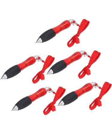 Weighted Fatty Pencils Set - 5 Retractable Big Fat Pens for Muscle Building & Comfort - Ideal for Arthritis & Parkinson's - Red Housing - Buy Online on GoSupps.com