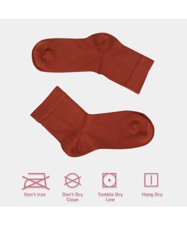 Cosyfeel Women Loose Diabetic Socks | 4-Pack Neuropathy Ankle Socks for Ladies | Super Soft Eco-Friendly Bamboo Material | Durable with Seamless Toe | Multicolour Patterns | 4 Seasons 4-7 BOMBAY BROWN - Buy Online on GoSupps.com